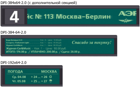 Плазменные монохромные дисплеи серии DPI